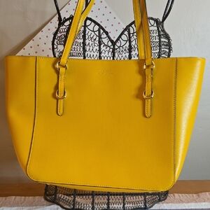 Lauren Ralph Lauren Vibrant Yellow Shoulder Bag